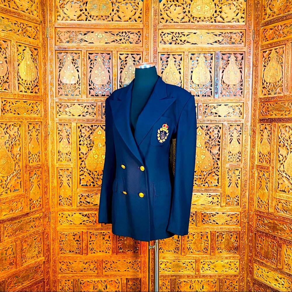 Vintage Ralph Lauren Logo Crown Crest Blazer